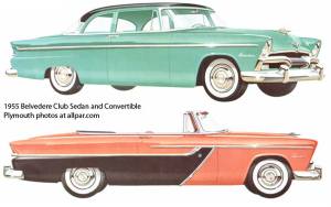 1955 Pymouth Belvedere Club Sedan and Convertible