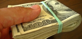 HFS money roll of Franklins